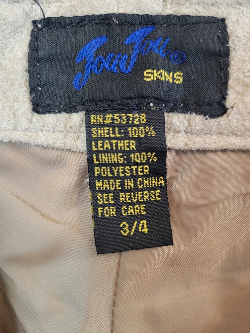 Vtg 90s Y2K Jou Jou Skins Leather Suede Bootcut Pants - Picture 7 of 8